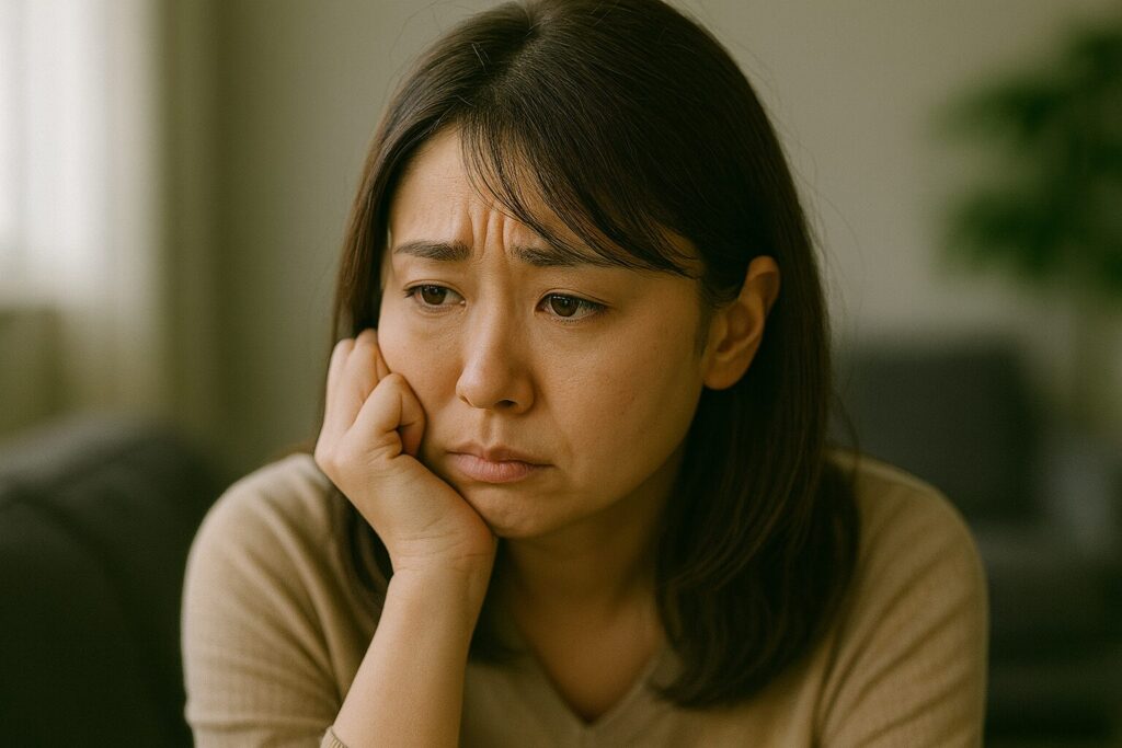  感情をわかってもらえない女性（共感に飢えている）の画像です